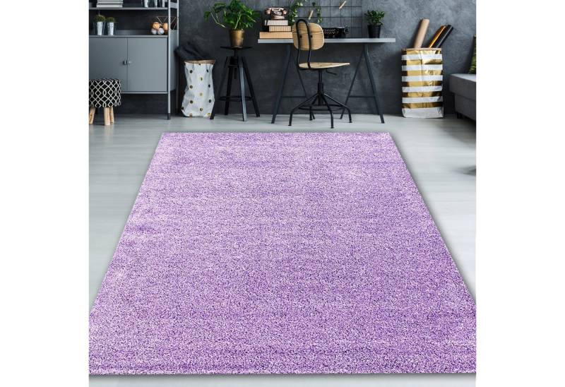 TeppichHome24 Teppich Hochflor-Teppich in Flieder, rechteckig, Höhe: 30 mm TeppichHome24 Teppich Hochflor-Teppich in Flieder, rechteckig, Höhe: 30 mm von TeppichHome24