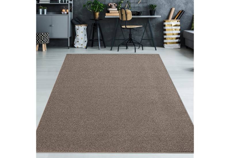 TeppichHome24 Teppich Eleganter grauer Teppich – perfekt für Flur, Diele, Garderobe, rechteckig von TeppichHome24