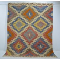 No 227 Handmade Rug Carpet Nomad Kelim Unique Item Nature Color Wool On Cotton Quality Kilim 245 X 190 cm. | 8 6, 2 Ft. No 227 Handmade Rug Carpet Nomad Kelim Unique Item Nature Color Wool On Cotton Quality Kilim 245 X 190 cm. | 8 6, 2 Ft. von Teppichhaus