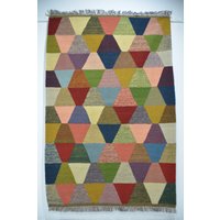 No 433 Handmade Rug Carpet Nomad Kelim Unique Item Nature Color Wool On High Quality Kilim 183 X 122 cm. | 6 4 Ft. No 433 Handmade Rug Carpet Nomad Kelim Unique Item Nature Color Wool On High Quality Kilim 183 X 122 cm. | 6 4 Ft. von Teppichhaus