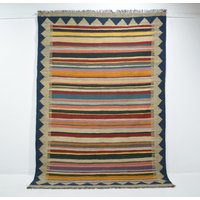 No 480 Handmade Rug Carpet Nomad Kelim Unique Item Nature Color Wool On High Quality Kilim 232 X 158 cm. | 7, 6 5, 2 Ft. No 480 Handmade Rug Carpet Nomad Kelim Unique Item Nature Color Wool On High Quality Kilim 232 X 158 cm. | 7, 6 5, 2 Ft. von Teppichhaus