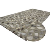 Nr. 4333 High Quality Designer Patchwork Handwork Leather Carpet Cowhide Nature Color 140 X 70 cm | 4, 6 2, 3 Ft. New von Teppichhaus