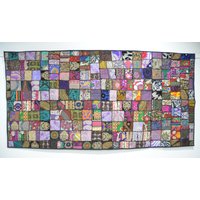 Tapestry Wall Hanging Tablecloth Table Runner Patchwork Black Good Finish Ca 200 X 100 cm. | 6, 6 3.3 Ft Tapestry Wall Hanging Tablecloth Table Runner Patchwork Black Good Finish Ca 200 X 100 cm. | 6, 6 3.3 Ft von Teppichhaus