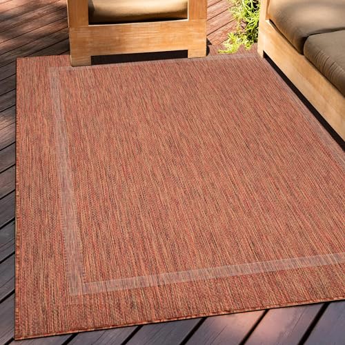 Teppium Outdoor Teppich Wetterfest 120 x 170 cm Kupferfarbe Sisal Optik - Küchenteppich Waschbar rutschfest, Wasserfest, Bordüre, Pflegeleicht - Ideal für Balkon, Terassen, Garten, Camping oder Küche Teppium Outdoor Teppich Wetterfest 120 x 170 cm Kupferfarbe Sisal Optik - Küchenteppich Waschbar rutschfest, Wasserfest, Bordüre, Pflegeleicht - Ideal für Balkon, Terassen, Garten, Camping oder Küche von Teppium