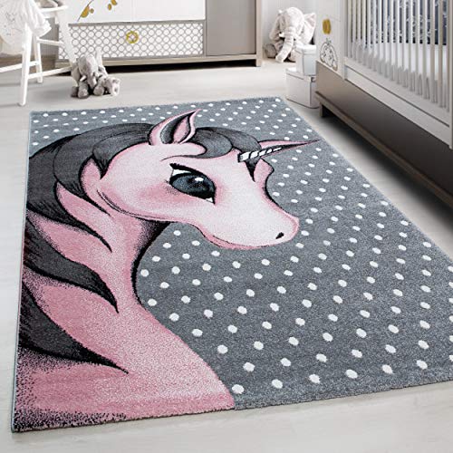 Teppium Kinderteppich für Jungen und Mädchen Einhorn Muster 200x300 (200x290 cm) Pink - Kurzflor Waschbarer Teppich Extra Weich und Antiallergen - Teppich für Kinderzimmer, Babyzimmer und Spielzimmer Teppium Kinderteppich für Jungen und Mädchen Einhorn Muster 200x300 (200x290 cm) Pink - Kurzflor Waschbarer Teppich Extra Weich und Antiallergen - Teppich für Kinderzimmer, Babyzimmer und Spielzimmer von Teppium