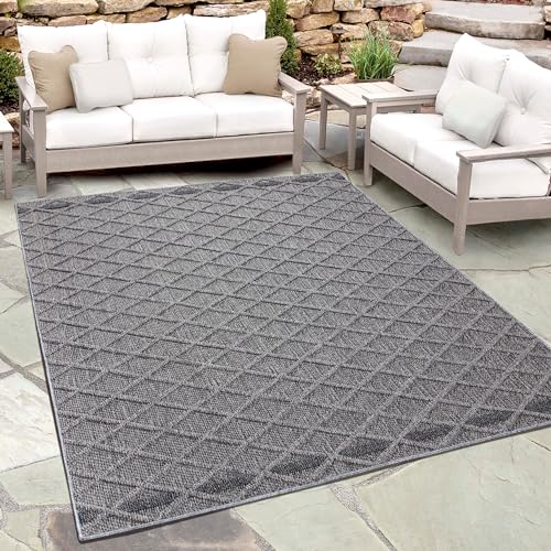Teppium Outdoor Teppich Wetterfest 160 x 230 cm Grau - Sisal Optik Balkon Teppich Wasserfest, Waschbar und Flachgewebe - Terrassen und Garten Teppich für Draußen, Camping und Küche Teppium Outdoor Teppich Wetterfest 160 x 230 cm Grau - Sisal Optik Balkon Teppich Wasserfest, Waschbar und Flachgewebe - Terrassen und Garten Teppich für Draußen, Camping und Küche von Teppium