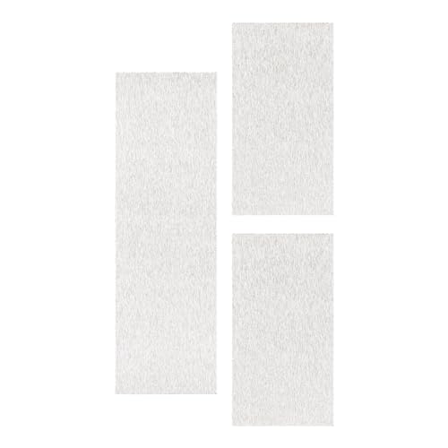 Schlingen Teppich Bettumrandung 3-teilig Läufer-Set Polypropylen Einfarbig, Creme, 2 St. 60x100 cm | 1 St. 80x150 cm von Teppium