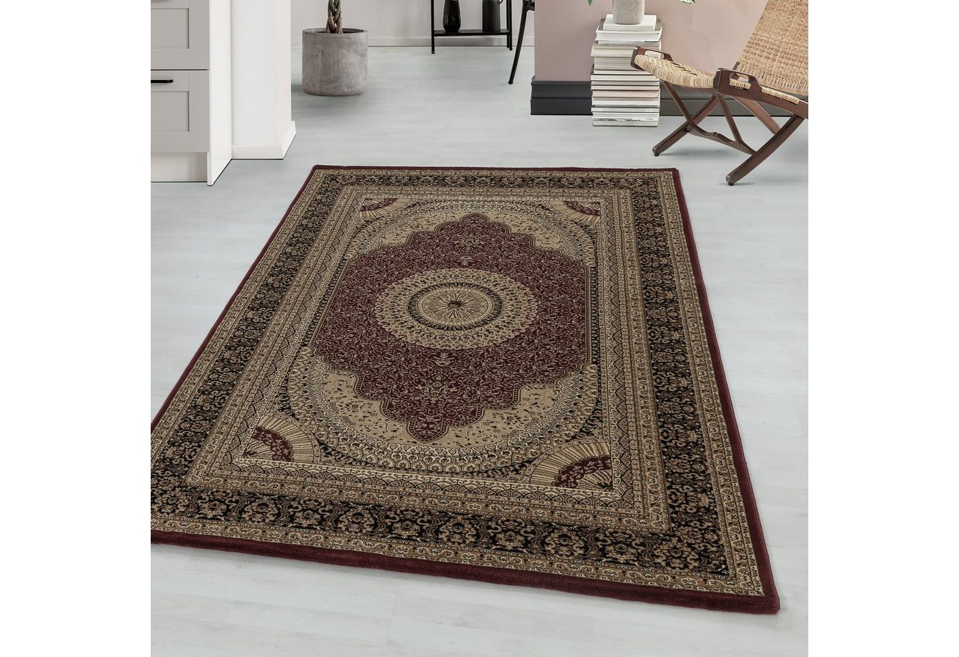 Teppich Orientalisch Design, Teppium, Rechteckig, Höhe: 9 mm, Orient Teppich Wohnzimmer Orientalisch Design Kurzflor Pflegeleicht von Teppium