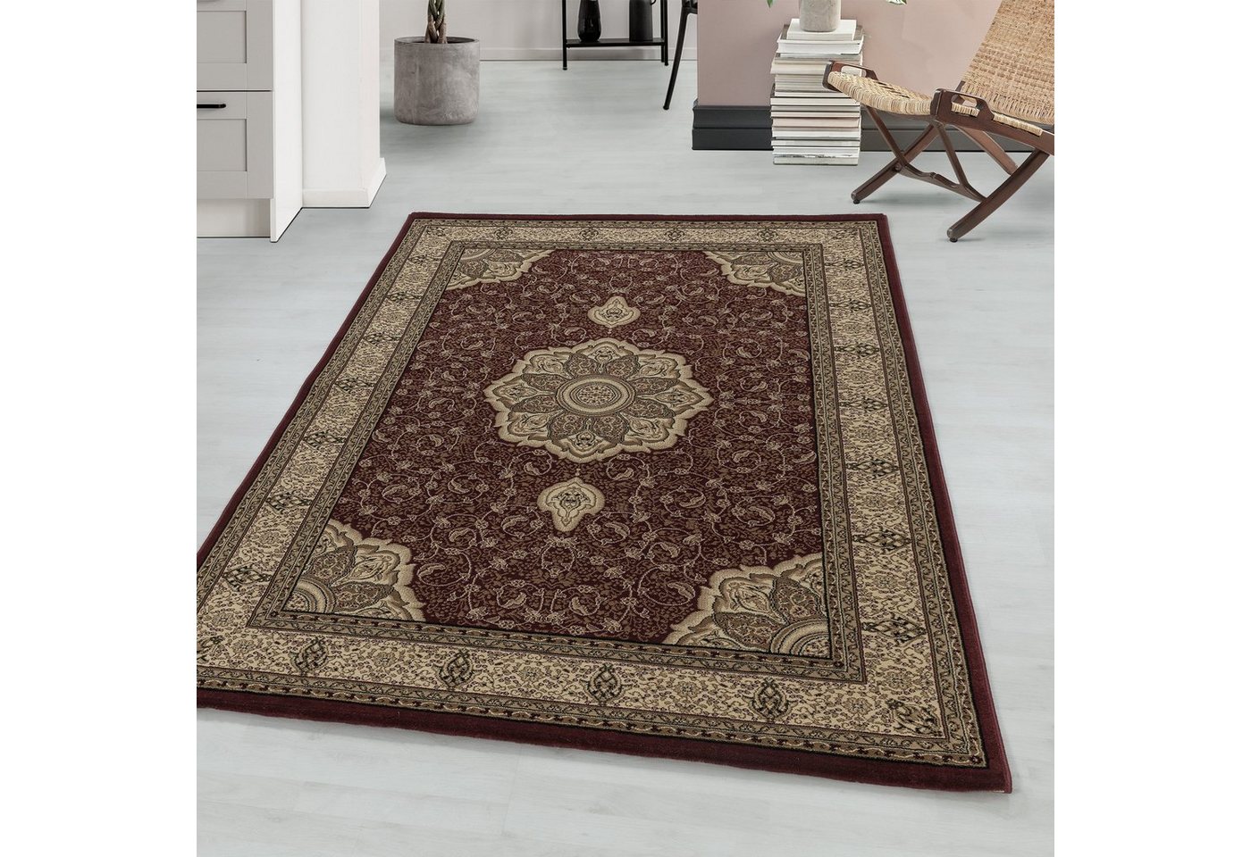 Teppich Orientalisch Design, Teppium, Rechteckig, Höhe: 9 mm, Orient Teppich Wohnzimmer Orientalisch Design Kurzflor Pflegeleicht von Teppium