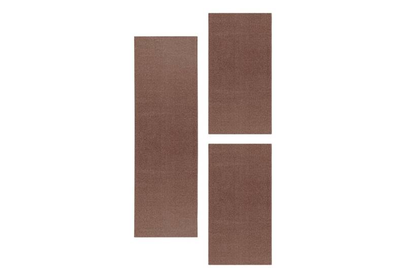 Teppium Teppich Unicolor - Einfarbig, Rechteckig, Höhe: 11 mm, Schlafzimmer Teppich Bettumrandung Läufer Set 3 teilig Kupfer-1 Teppium Teppich Unicolor - Einfarbig, Rechteckig, Höhe: 11 mm, Schlafzimmer Teppich Bettumrandung Läufer Set 3 teilig Kupfer-1 von Teppium