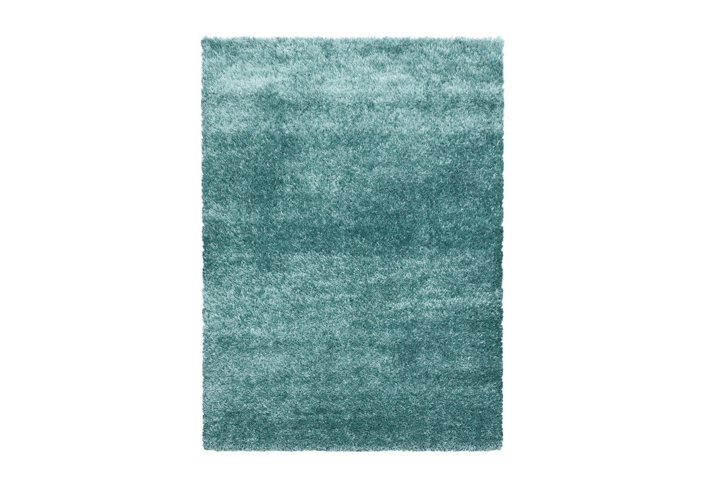 Teppich Unicolor - Einfarbig, Teppium, Rund, Höhe: 50 mm, Teppich Wohnzimmer Einfarbig Blau, Langflor Shaggy Flauschig und Weich von Teppium