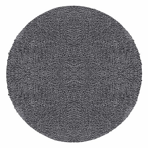 Teppium Moderner Hochflor Teppich Wohnzimmer 80 cm Rund Grau - Shaggy Flauschiger Teppich, Extra Weich, Pflegeleicht und Einfarbig - für Schlafzimmer, Küche und Esszimmer von Teppium