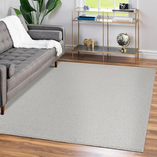 Teppium Moderner Kurzflor Teppich Wohnzimmer 160x230 cm Creme - Waschbarer Teppich Dichtere, Flauschig, Extra Weich und Einfarbig - für Schlafzimmer, Esszimmer oder Küche von Teppium