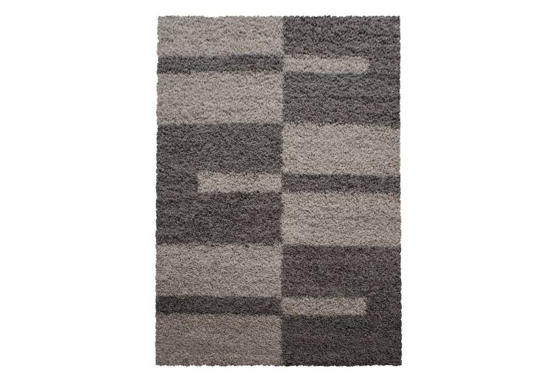 Teppium Teppich Kariert Design, Rechteckig, Höhe: 30 mm, Designer Teppich Modern Kariert Design Taupe Shaggy Teppich Wohnzimmer Teppium Teppich Kariert Design, Rechteckig, Höhe: 30 mm, Designer Teppich Modern Kariert Design Taupe Shaggy Teppich Wohnzimmer von Teppium