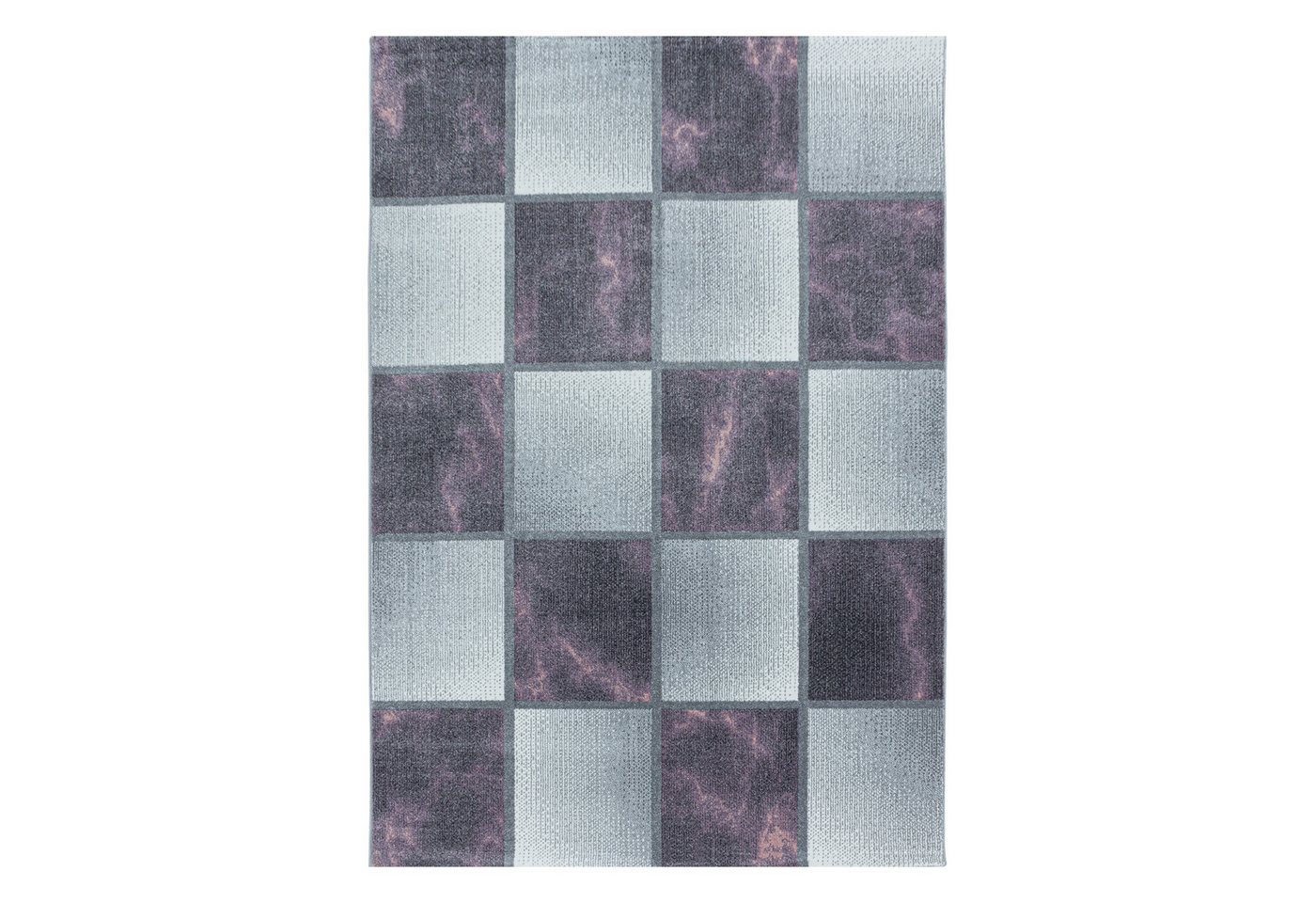 Teppium Teppich Kariert Design, Rechteckig, Höhe: 8 mm, Kurzflor Teppich Wohnzimmer Kariert Design Violett verschidene größen Teppium Teppich Kariert Design, Rechteckig, Höhe: 8 mm, Kurzflor Teppich Wohnzimmer Kariert Design Violett verschidene größen von Teppium