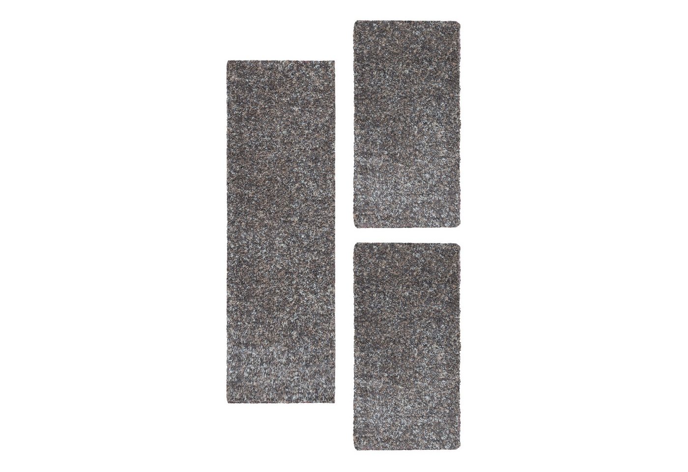 Teppium Teppich Meliert Design, Rechteckig, Höhe: 30 mm, Schlafzimmer Teppich Bettumrandung Läufer Set 3 teilig Taupe Teppium Teppich Meliert Design, Rechteckig, Höhe: 30 mm, Schlafzimmer Teppich Bettumrandung Läufer Set 3 teilig Taupe von Teppium