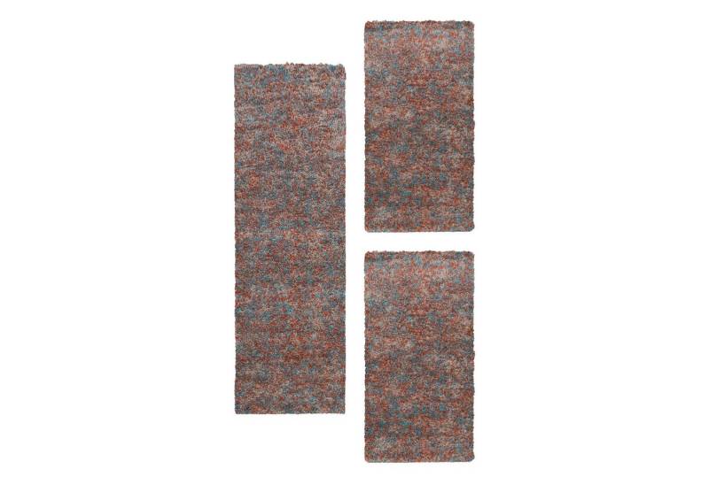 Teppium Teppich Meliert Design, Rechteckig, Höhe: 30 mm, Schlafzimmer Teppich Bettumrandung Läufer Set 3 teilig Terrakotta Teppium Teppich Meliert Design, Rechteckig, Höhe: 30 mm, Schlafzimmer Teppich Bettumrandung Läufer Set 3 teilig Terrakotta von Teppium