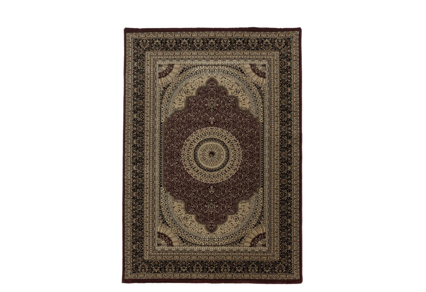 Teppium Teppich Orientalisch Design, Rechteckig, Höhe: 9 mm, Orient Teppich Wohnzimmer Orientalisch Design Kurzflor Pflegeleicht von Teppium