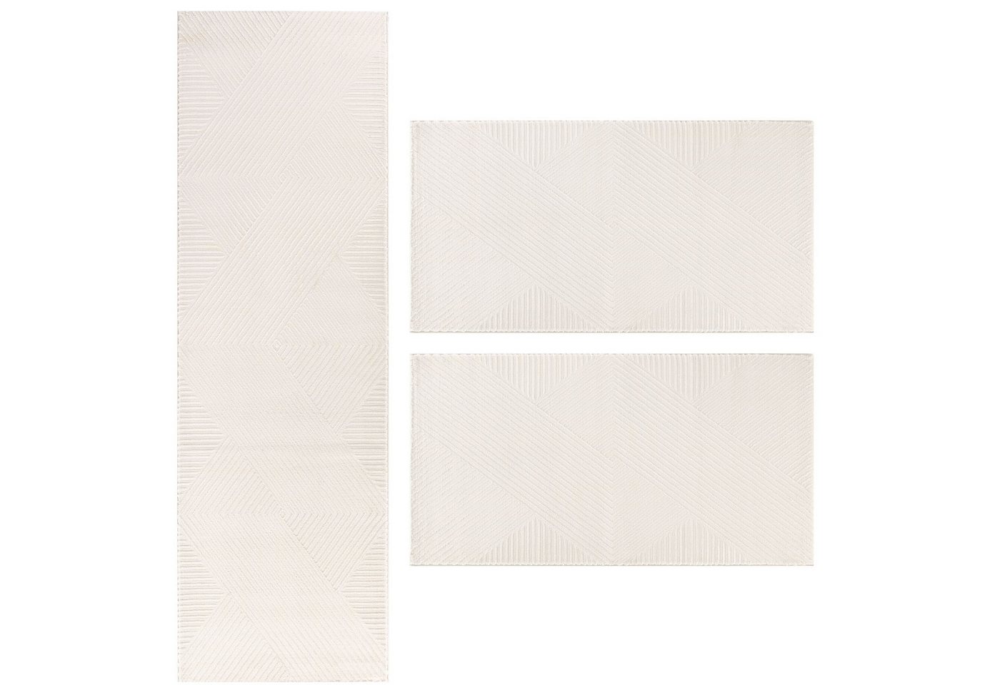 Teppium Teppich Skandinavisches Boho Muster, Rechteckig, Höhe: 12 mm, Schlafzimmer Teppich Bettumrandung Läufer Set 3 teilig Creme-5 Teppium Teppich Skandinavisches Boho Muster, Rechteckig, Höhe: 12 mm, Schlafzimmer Teppich Bettumrandung Läufer Set 3 teilig Creme-5 von Teppium