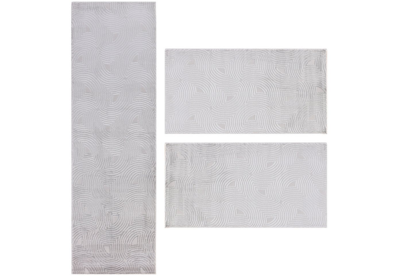 Teppium Teppich Skandinavisches Boho Muster, Rechteckig, Höhe: 12 mm, Schlafzimmer Teppich Bettumrandung Läufer Set 3 teilig Silber-3 Teppium Teppich Skandinavisches Boho Muster, Rechteckig, Höhe: 12 mm, Schlafzimmer Teppich Bettumrandung Läufer Set 3 teilig Silber-3 von Teppium