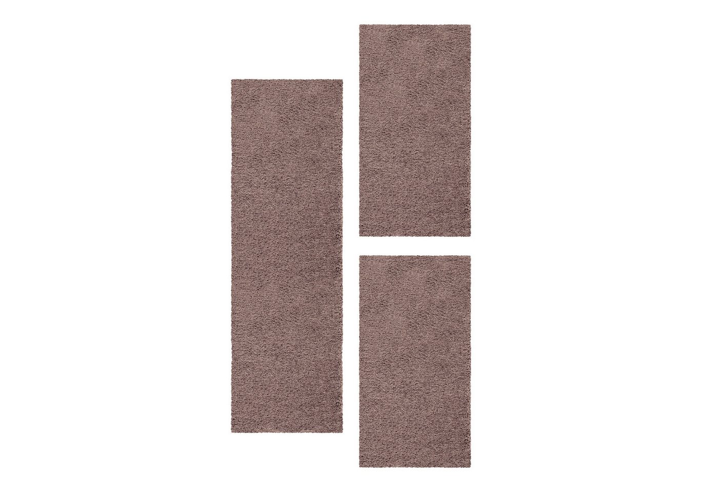 Teppium Teppich Unicolor - Einfarbig, Rechteckig, Höhe: 30 mm, Schlafzimmer Teppich Bettumrandung Läufer Set 3 teilig Mokka Teppium Teppich Unicolor - Einfarbig, Rechteckig, Höhe: 30 mm, Schlafzimmer Teppich Bettumrandung Läufer Set 3 teilig Mokka von Teppium