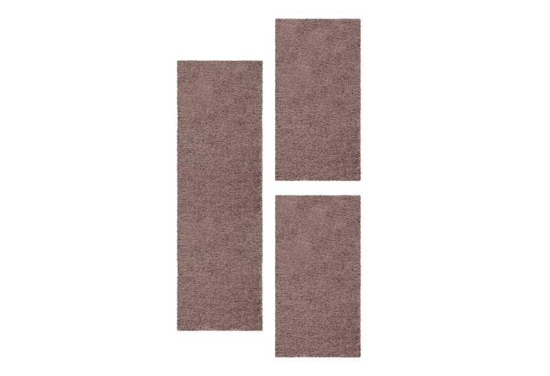 Teppium Teppich Unicolor - Einfarbig, Rechteckig, Höhe: 30 mm, Schlafzimmer Teppich Bettumrandung Läufer Set 3 teilig Mokka Teppium Teppich Unicolor - Einfarbig, Rechteckig, Höhe: 30 mm, Schlafzimmer Teppich Bettumrandung Läufer Set 3 teilig Mokka von Teppium