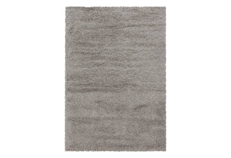 Teppium Teppich Unicolor - Einfarbig, Rund, Höhe: 30 mm, Teppich Wohnzimmer Modern Einfarbig Beige Weich Langflor Shaggy von Teppium