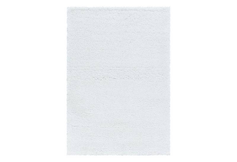 Teppium Teppich Unicolor - Einfarbig, Rund, Höhe: 30 mm, Teppich Wohnzimmer Modern Einfarbig Weiß Weich Langflor Shaggy von Teppium