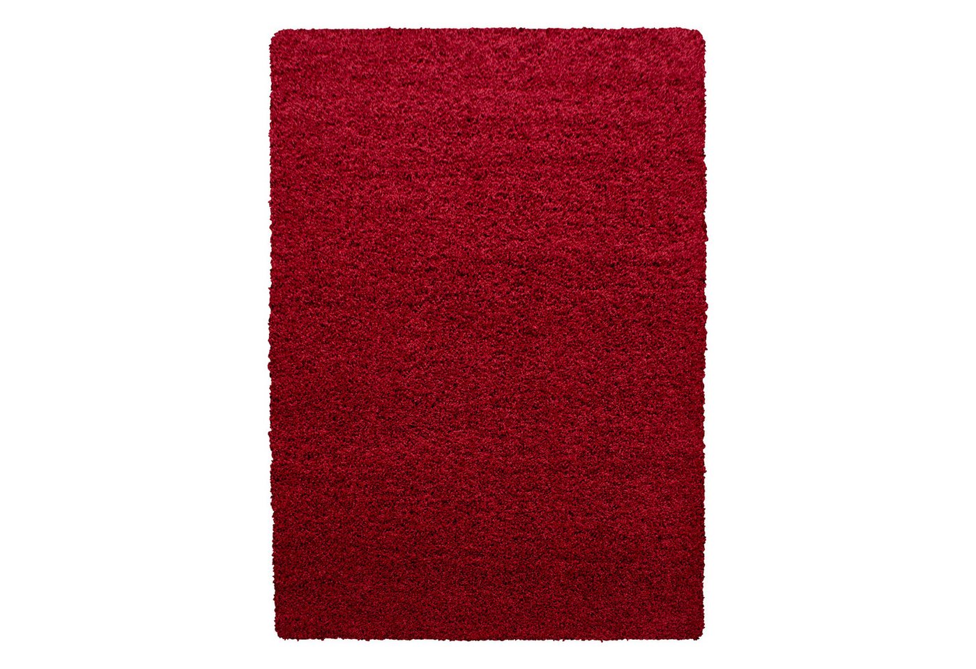 Teppium Teppich Unicolor - Einfarbig, Rechteckig, Höhe: 30 mm, Teppich Wohnzimmer Shaggy Einfarbig Rot Modern Flauschig Weiche von Teppium