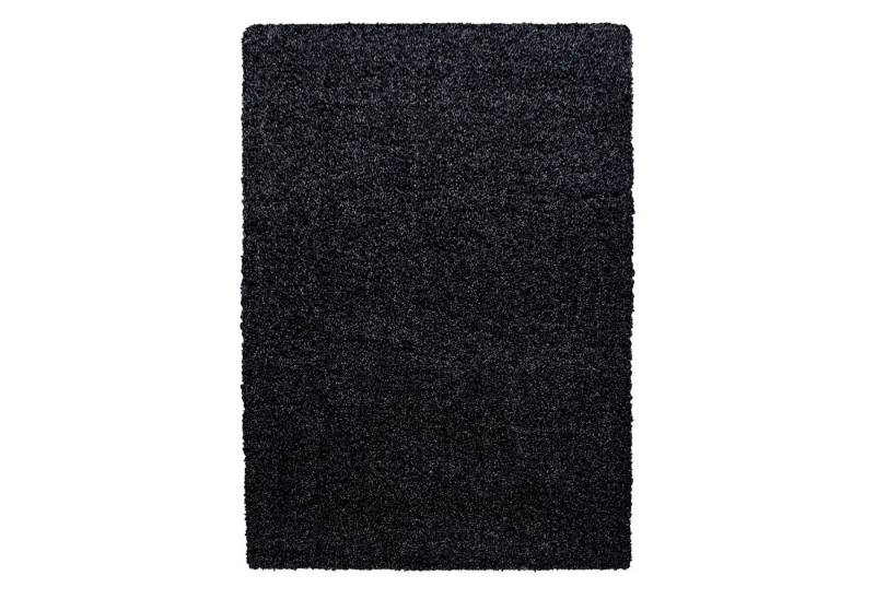 Teppium Teppich Unicolor - Einfarbig, Rechteckig, Höhe: 50 mm, Teppich Schwarz Einfarbig Shaggy 50 mm Florhöhe Teppich Wohnzimmer Teppium Teppich Unicolor - Einfarbig, Rechteckig, Höhe: 50 mm, Teppich Schwarz Einfarbig Shaggy 50 mm Florhöhe Teppich Wohnzimmer von Teppium