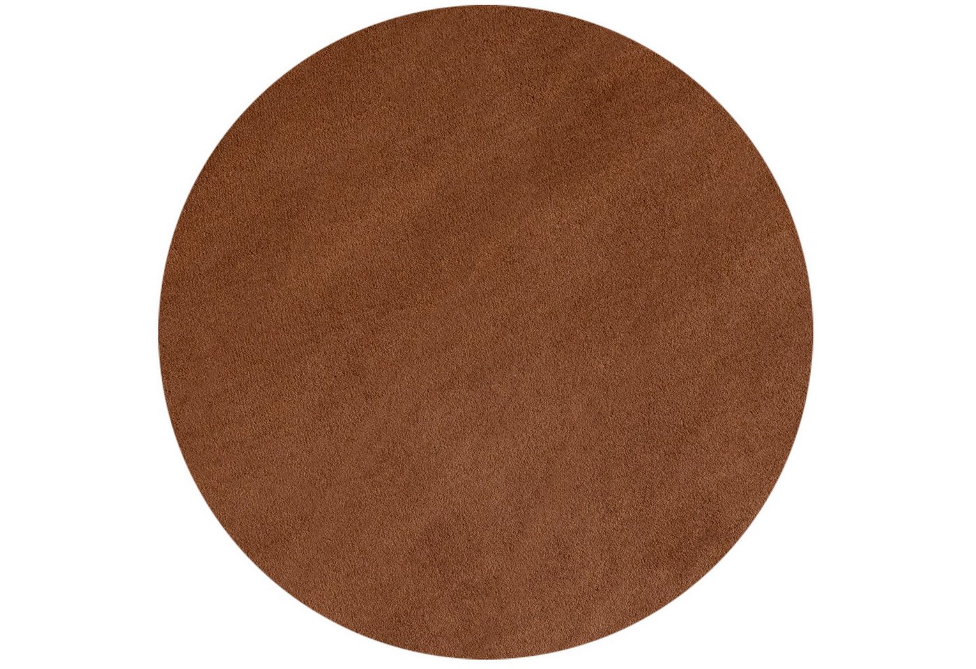 Teppium Teppich Unicolor - Einfarbig, Rund, Höhe: 7 mm, Moderner Flauschiger Kurzflor Teppich Anti-Rutsch Rückseite Waschbar von Teppium