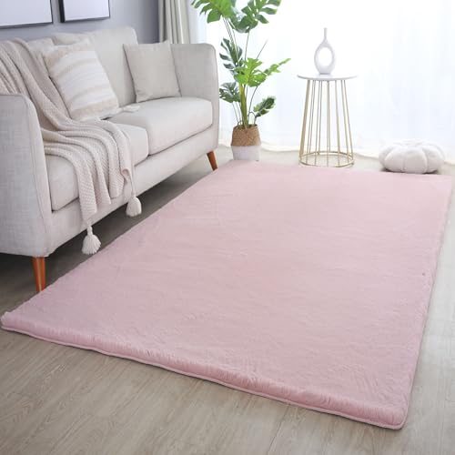 Weicher Hochflor Teppich Wohnzimmer Waschbarer Teppich im modernen Stil Unicolor & Einfarbig Teppich Felloptik Flauschig rutschfest Rechteckig Teppich in Farbe: Rosa, Grösse: 160 x 230 cm Weicher Hochflor Teppich Wohnzimmer Waschbarer Teppich im modernen Stil Unicolor & Einfarbig Teppich Felloptik Flauschig rutschfest Rechteckig Teppich in Farbe: Rosa, Grösse: 160 x 230 cm von Teppium