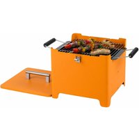 Chill&Grill Holzkohlegrill Minigrill Kohlengrill Outdoor bbq Cube orange - Tepro von Tepro