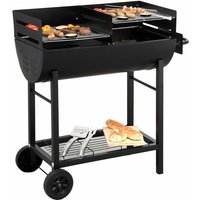 Holzkohlegrill Grillfass Grillwagen Kohlengrill Ölfassgrill Grill Detroit - Tepro von Tepro