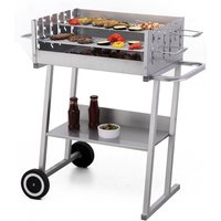 TEPRO Holzkohlegrill »Pasadena«, Grillwagen, Grillfläche: 58 x 41 cm - silberfarben von Tepro