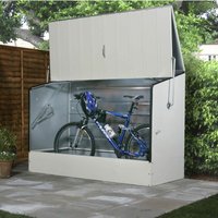 Fahrradbox Fahrradgarage Gartenbox Aufbewahrungsbox 196x89x133 cm beige - Tepro von Tepro