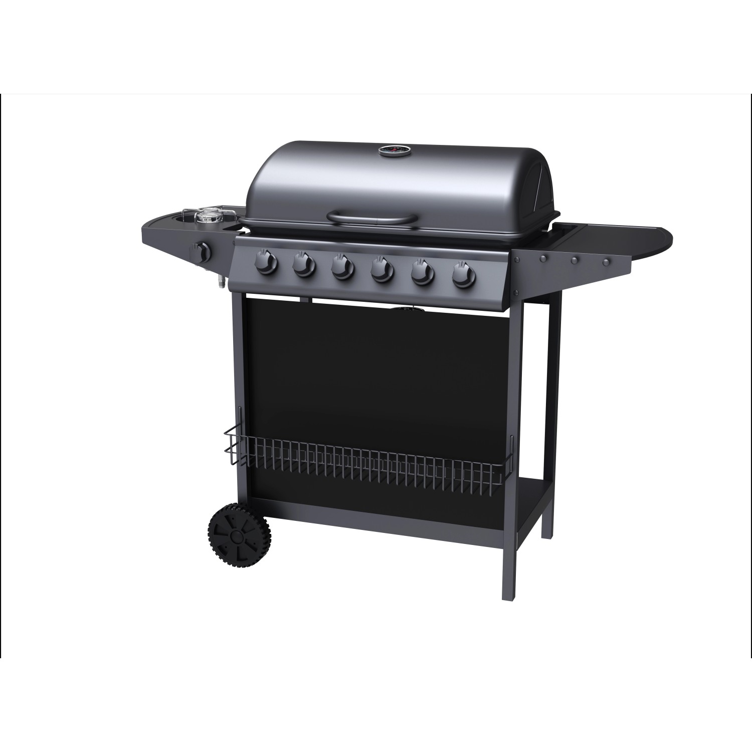 Tepro Gasgrill Hampton 6 mit Seitenkocher Schwarz von Tepro