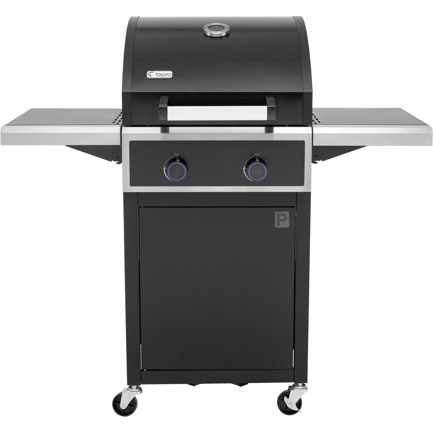 Tepro Gasgrill Keansburg 2 mit Seitenbrenner Schwarz-Edelstahl von Tepro