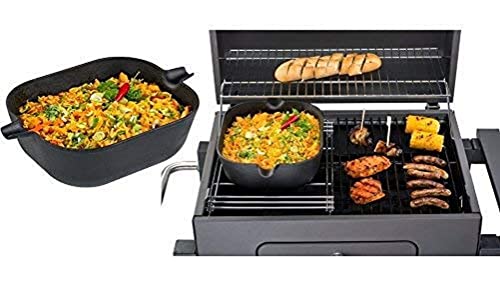 tepro Grillzubehör Guss-Wok-Einleger für das Rost-in-Rost-System eckig, ca. 23,7 x 28 cm von tepro