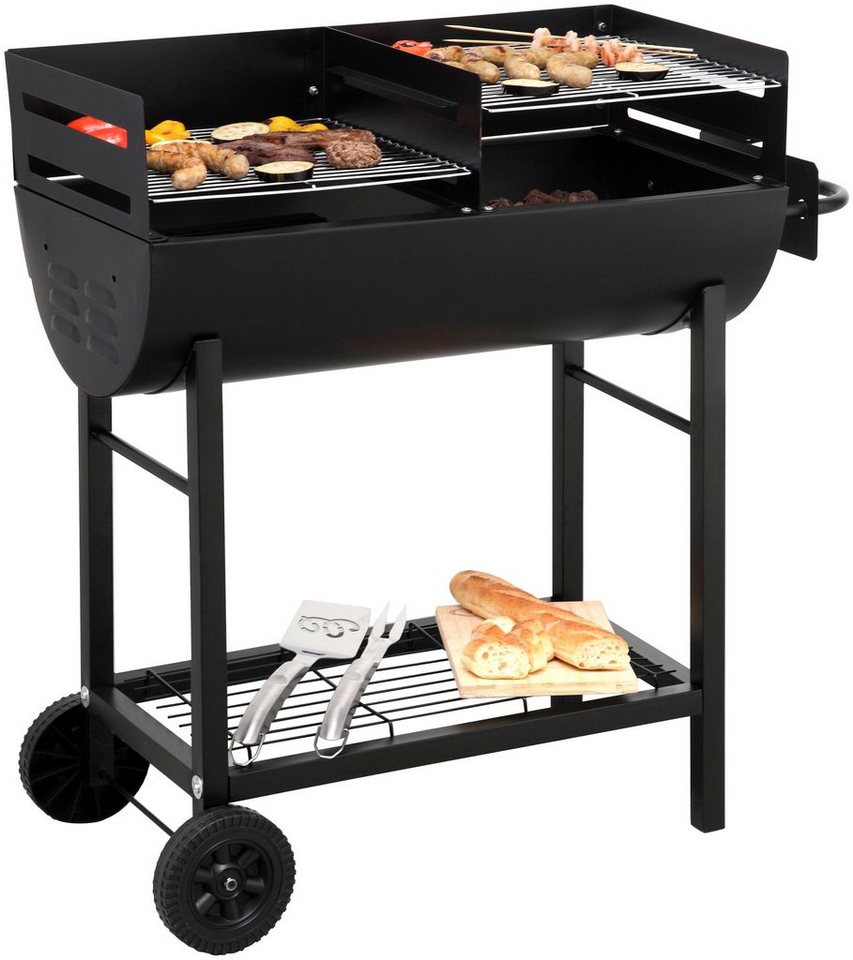 Tepro Holzkohlegrill Grillfass Detroit, BxTxH: 94x43x92 cm von Tepro