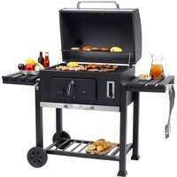 Tepro Holzkohlegrill "Grillwagen Toronto XXL", BxTxH: 152x73x137 cm, mit 2 Grillrosten und Pizzastein Vorrichtung von Tepro