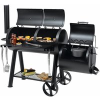 Holzkohlegrill Kohlegrill bbq Grill Grillwagen Massiv Smoker Indianapolis - Tepro von Tepro