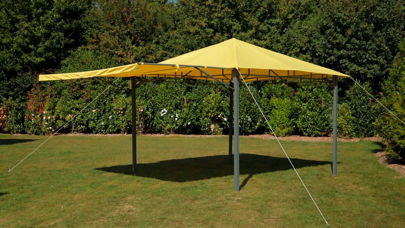 Tepro Pavillon Lehua, mit 1 Seitenteilen, BxTxH: 330x330x285 cm, Seitenteil als Markise ausklappbar von Tepro