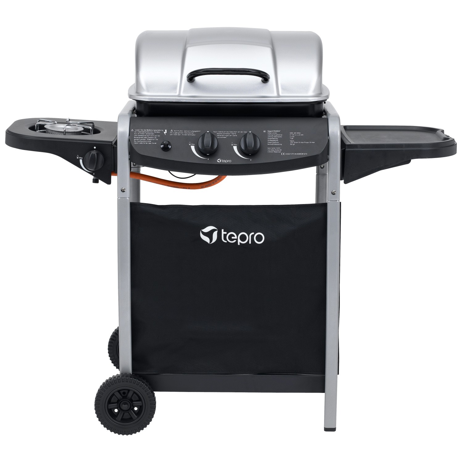 tepro Gasgrill Fremont 112 x 96,5 x 52 cm (B x H x T) Schwarz/Silber von Tepro