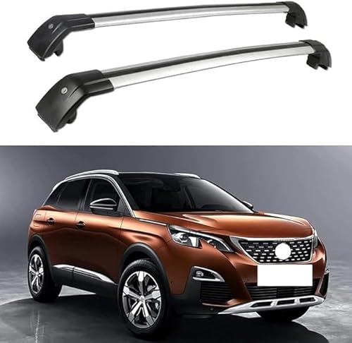 Teptal Dachträger-Querstangen Grundträger für Peugeot 3008 2017-2022, Querstangen mit Schlössern 2-teilig Relingträger Gepäckablage Car Zubehör Teptal Dachträger-Querstangen Grundträger für Peugeot 3008 2017-2022, Querstangen mit Schlössern 2-teilig Relingträger Gepäckablage Car Zubehör von Teptal