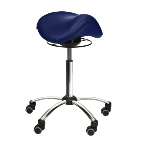 Comfort-Sattelhocker mit Swing-Mechanismus blau von Teqler