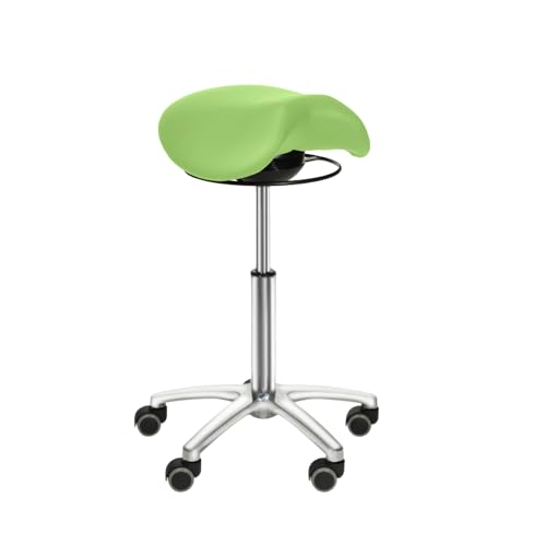 Teqler Sattelsitz-Hocker mit Schwing-Mechanismus hellgrün von Teqler