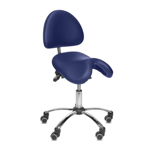 Teqler Sattelsitzstuhl mit Rückenlehne blau Teqler Sattelsitzstuhl mit Rückenlehne blau von Teqler