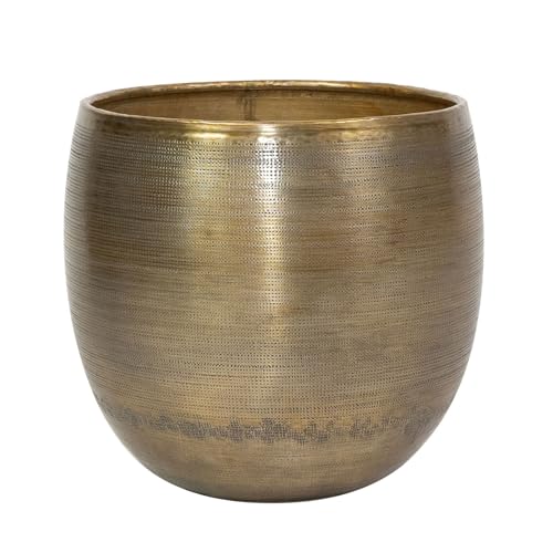Ter Steege Blumentopf Aluminium Gold D 24 cm H 22 cm von Ter Steege