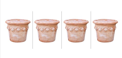 Blumentopf Pflanzgefäß Übertopf Italienisches Terracotta FROSTFEST Siena Conca Limoni XXL (4, 60cm) von Teramico